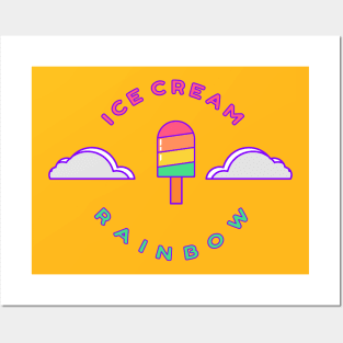 rainbow ice cream kids gift Posters and Art